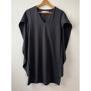 Susana Monaco Mini Dress V-neck Caftan Sz Small Dark Gray Womens